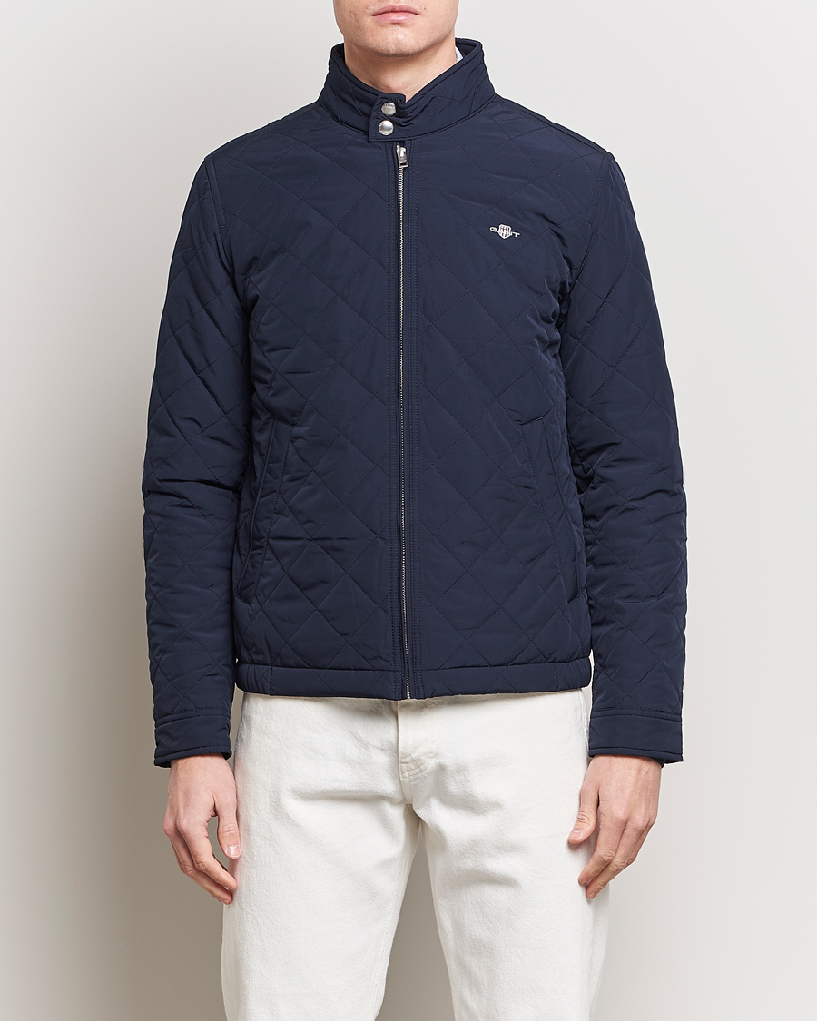 Hombres | Chaquetas de otoño | GANT | The Quilted Windcheater Evening Blue