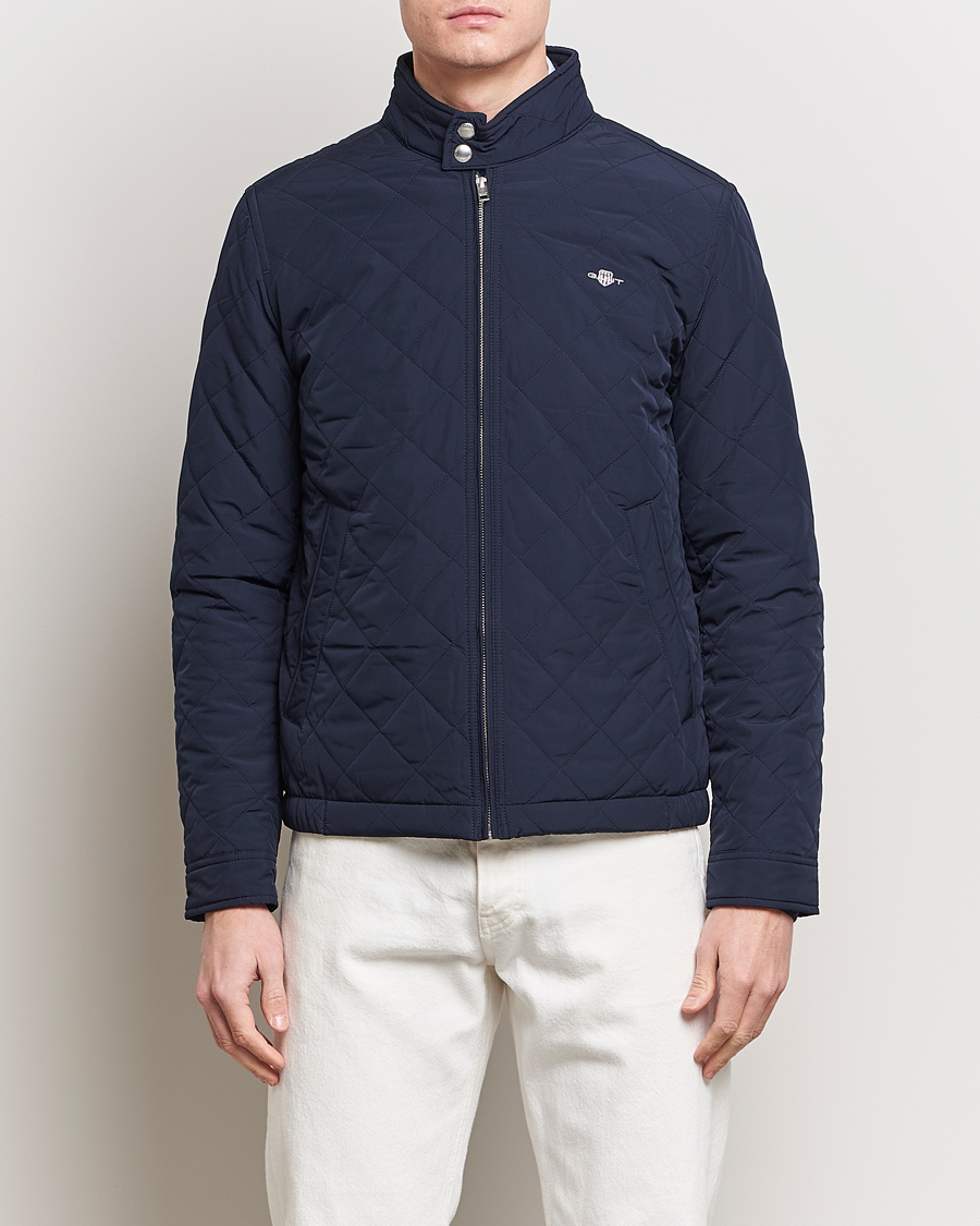 Hombres | Abrigos y chaquetas | Gant | The Quilted Windcheater Evening Blue