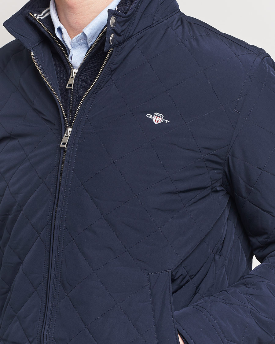Hombres | Abrigos y chaquetas | Gant | The Quilted Windcheater Evening Blue