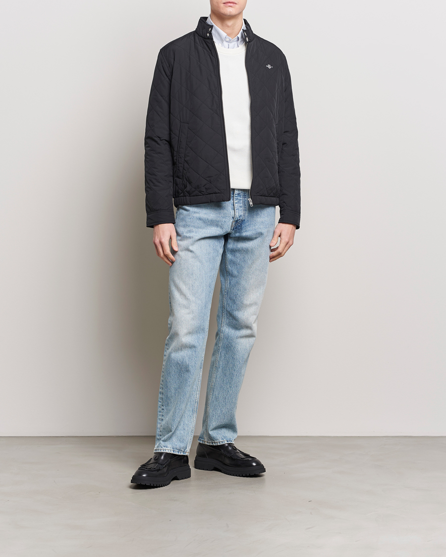 Hombres | Abrigos y chaquetas | Gant | The Quilted Windcheater Black