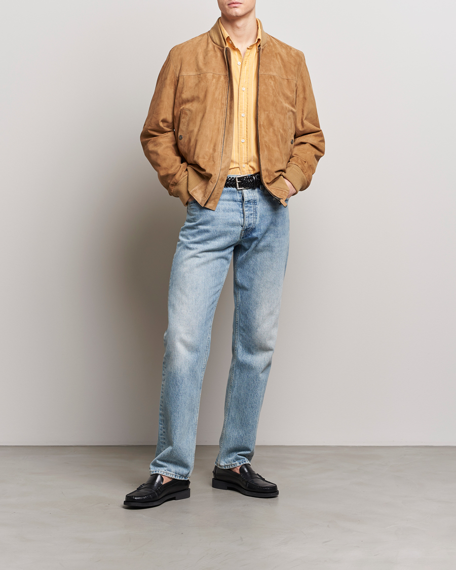 Hombres | Abrigos y chaquetas | Gant | Suede Bombar Jacket Dark Khaki