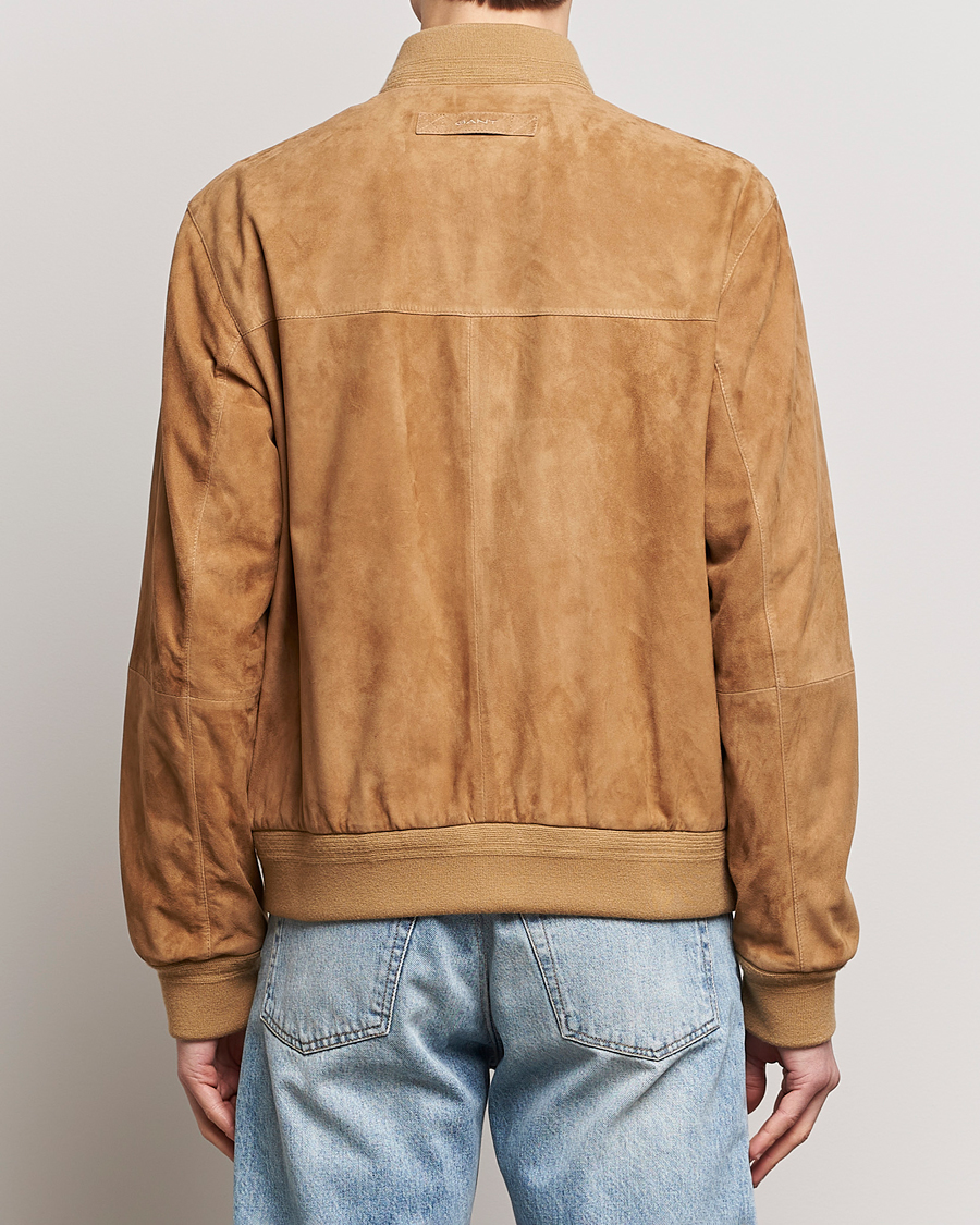 Hombres | Abrigos y chaquetas | Gant | Suede Bombar Jacket Dark Khaki
