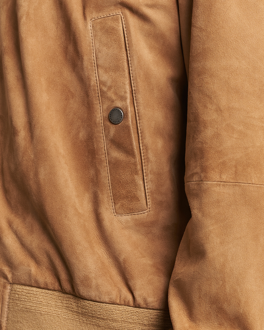 Hombres | Abrigos y chaquetas | Gant | Suede Bombar Jacket Dark Khaki