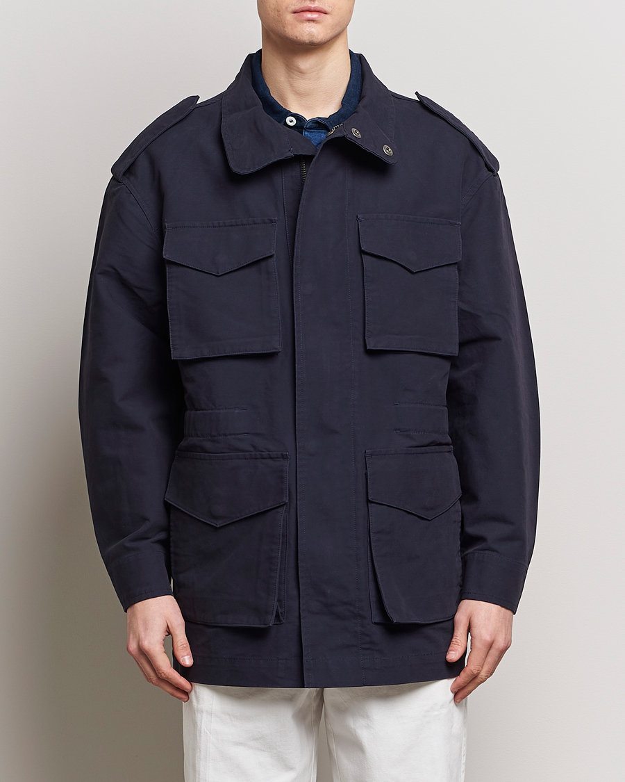 Hombres | Abrigos y chaquetas | GANT | Cotton Field Jacket Evening Blue
