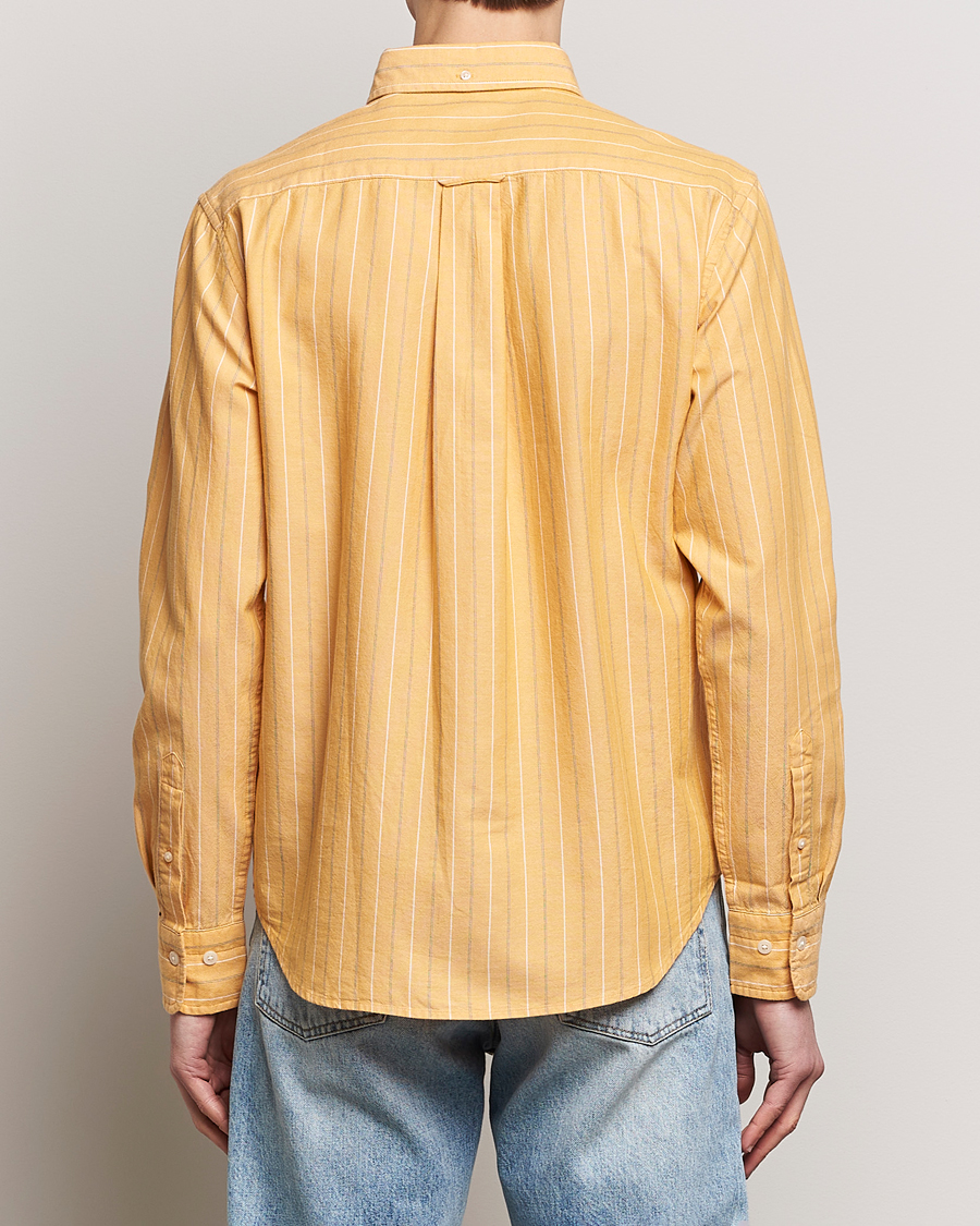 Hombres | Camisas | GANT | Regular Fit Archive Striped Oxford Shirt Medal Yellow