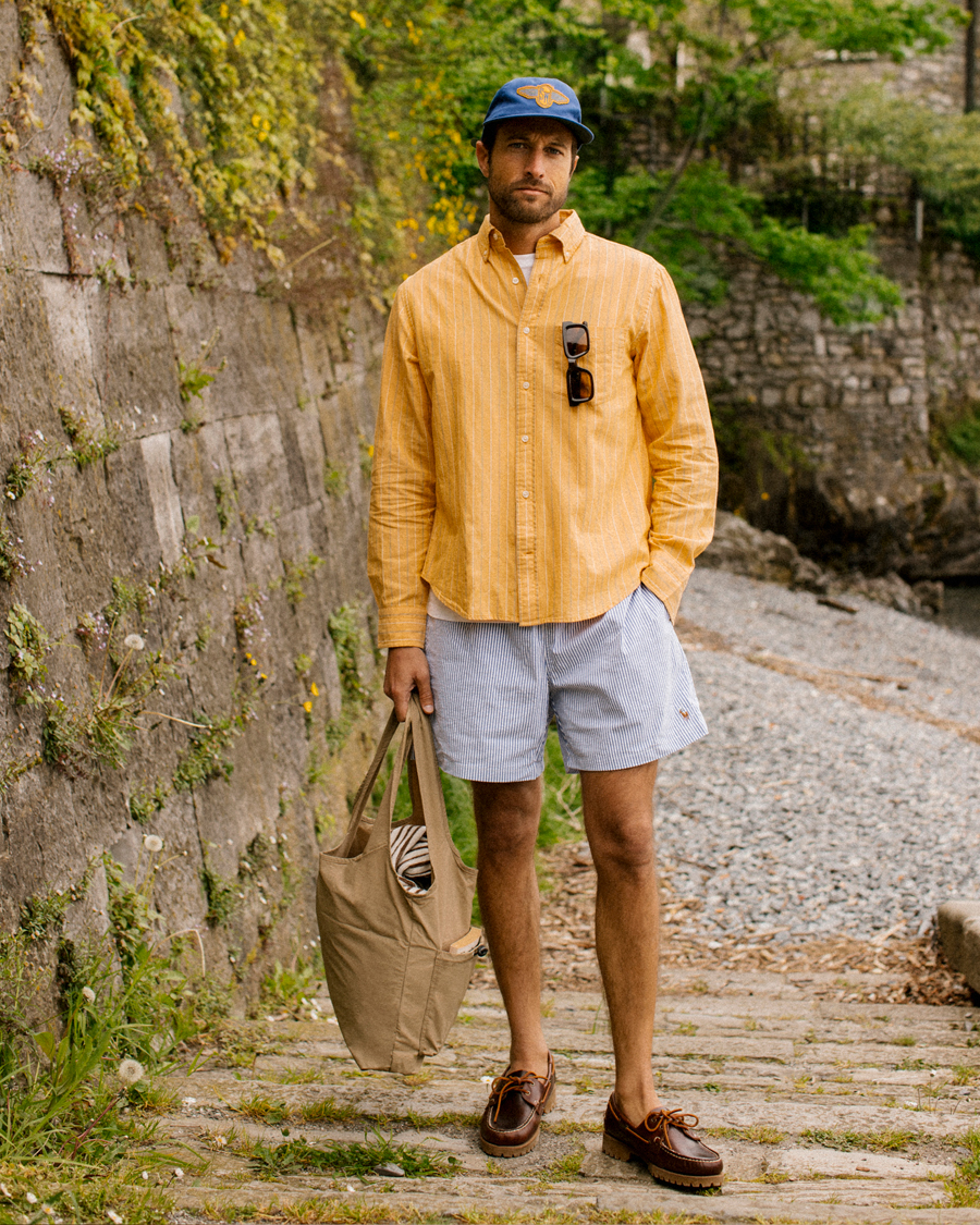 Hombres | Camisas | GANT | Regular Fit Archive Striped Oxford Shirt Medal Yellow