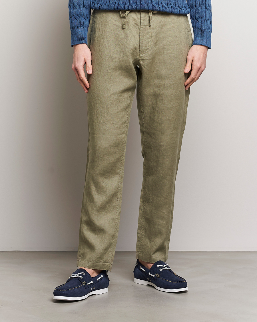 Hombres | Pantalones de lino | GANT | Relaxed Linen Drawstring Pants Dried Clay