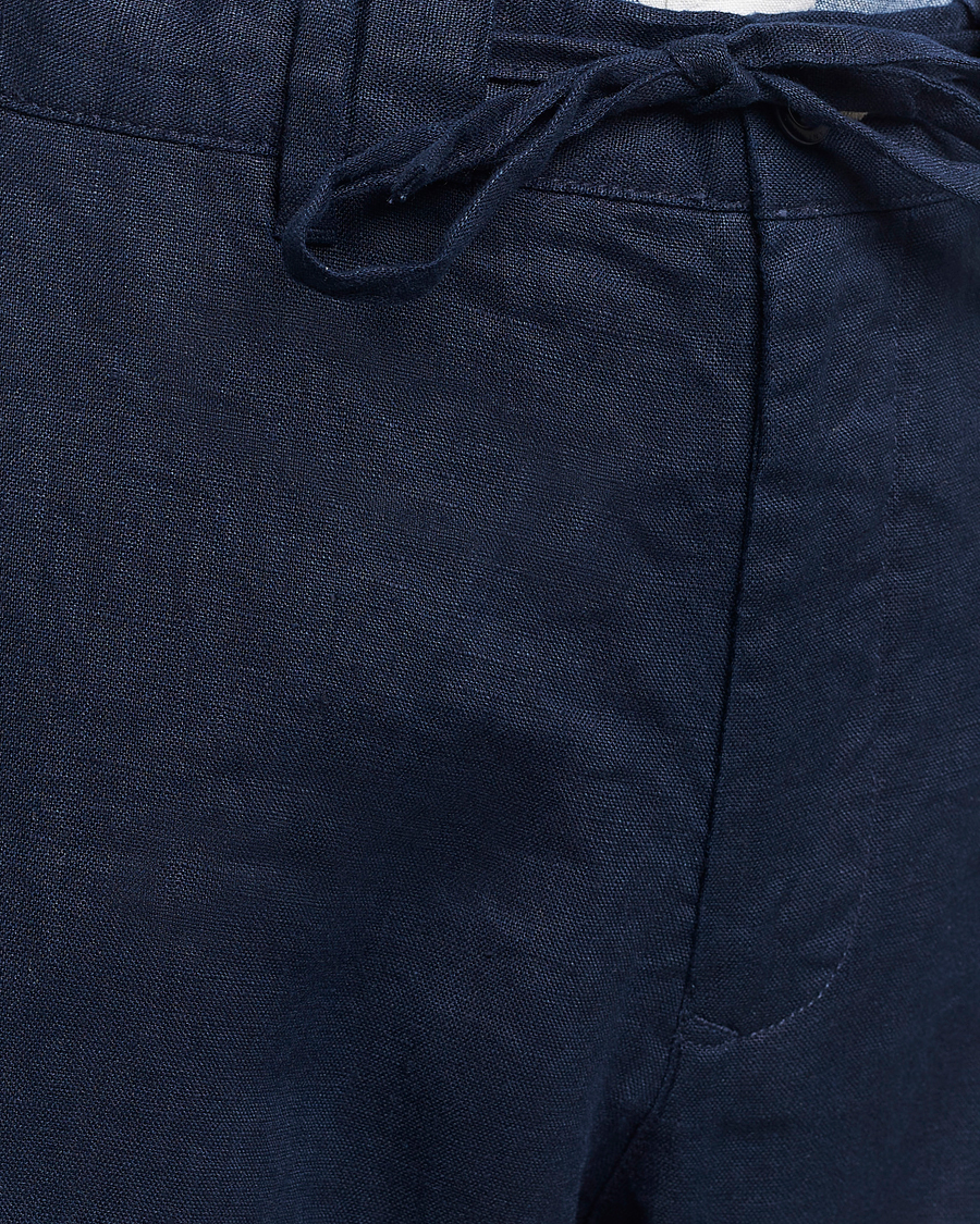 Hombres | Pantalones | GANT | Relaxed Linen Drawstring Pants Marine
