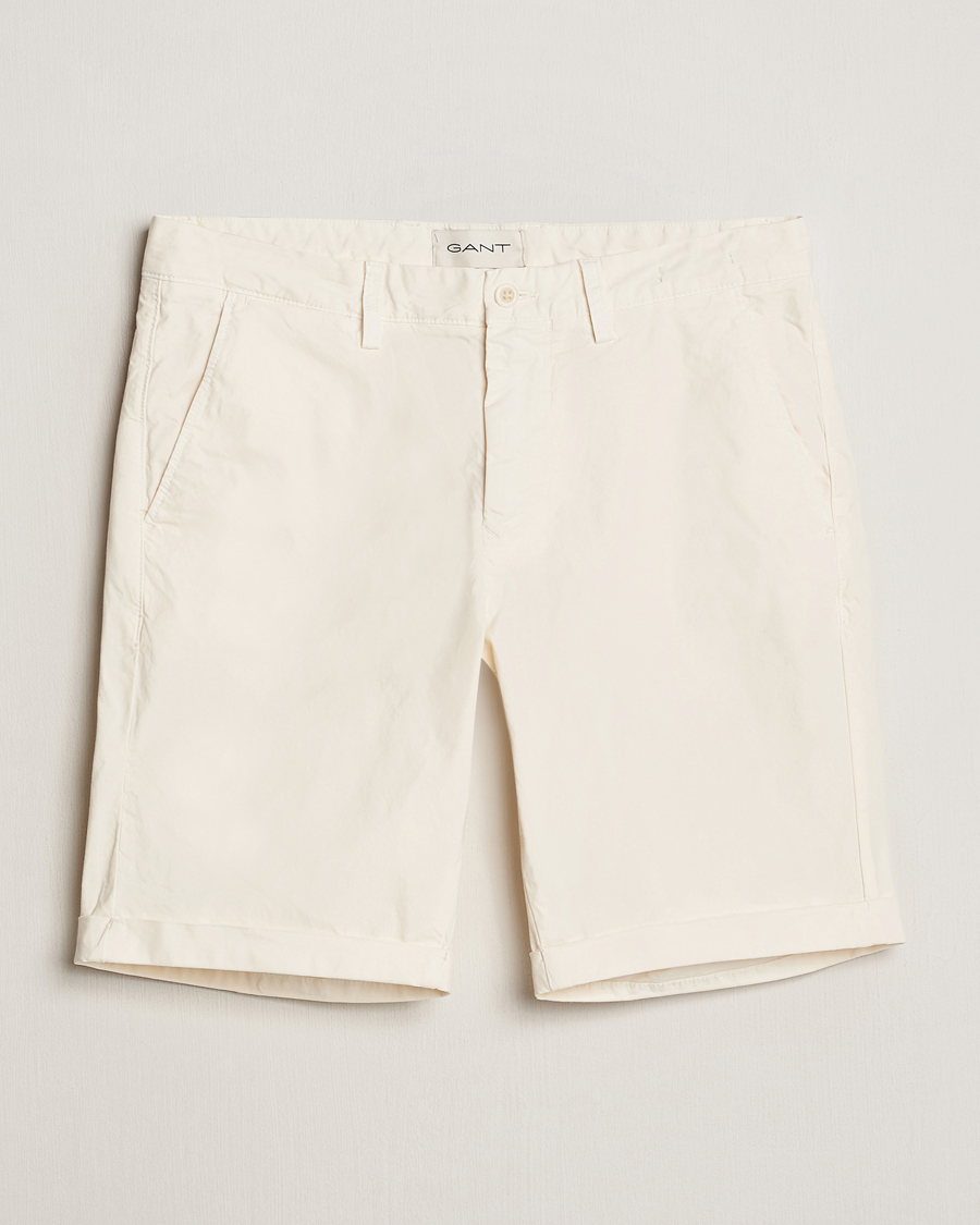 Hombres | Pantalones cortos | GANT | Regular Sunbleached Shorts Cream