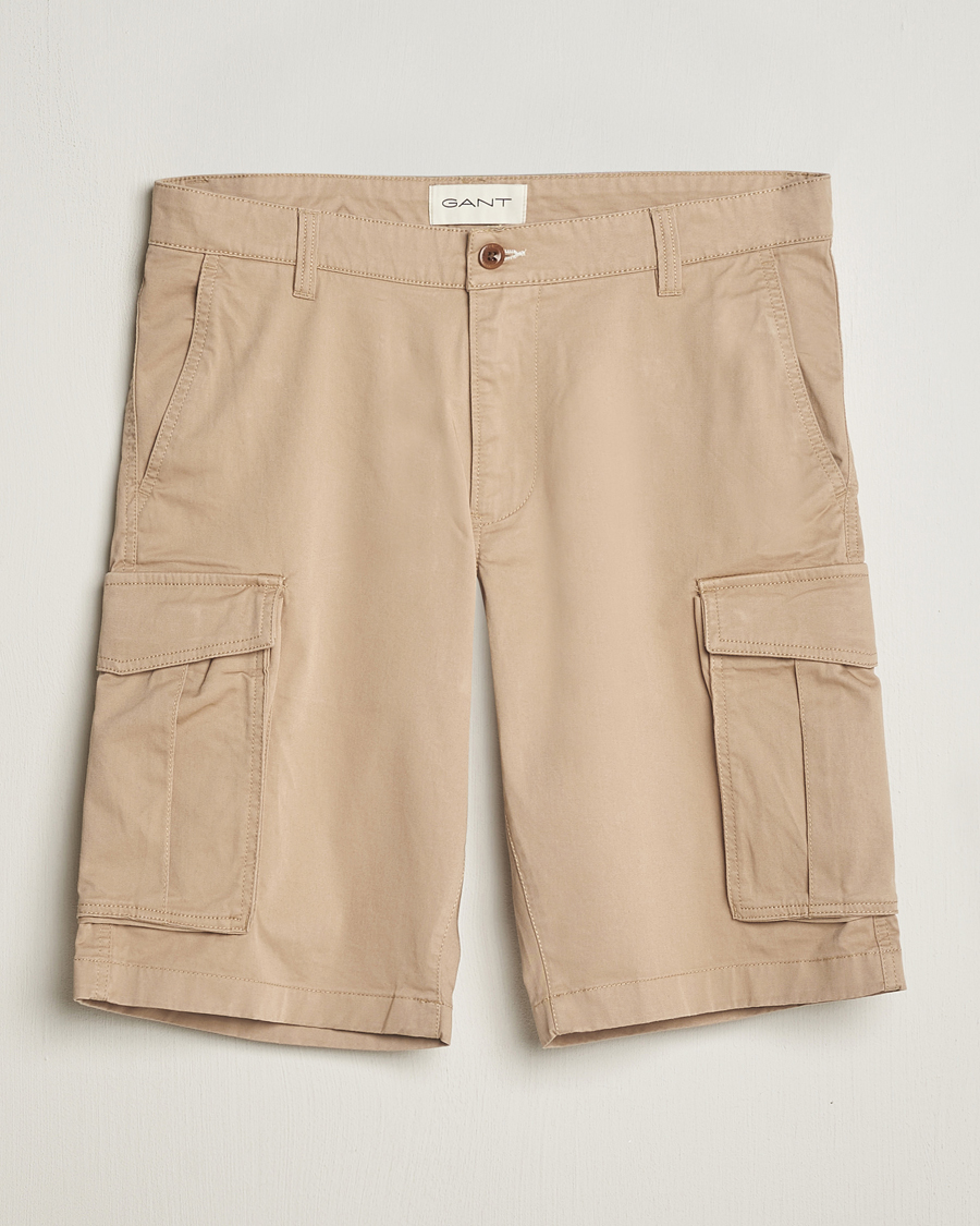 Hombres | Pantalones cortos | GANT | Relaxed Twill Cargo Shorts Dark Khaki