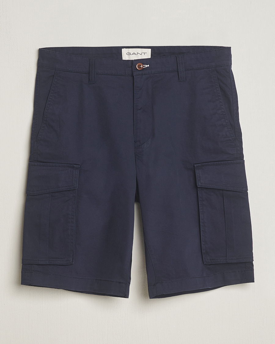 Hombres | Pantalones cortos | Gant | Relaxed Twill Cargo Shorts Marine