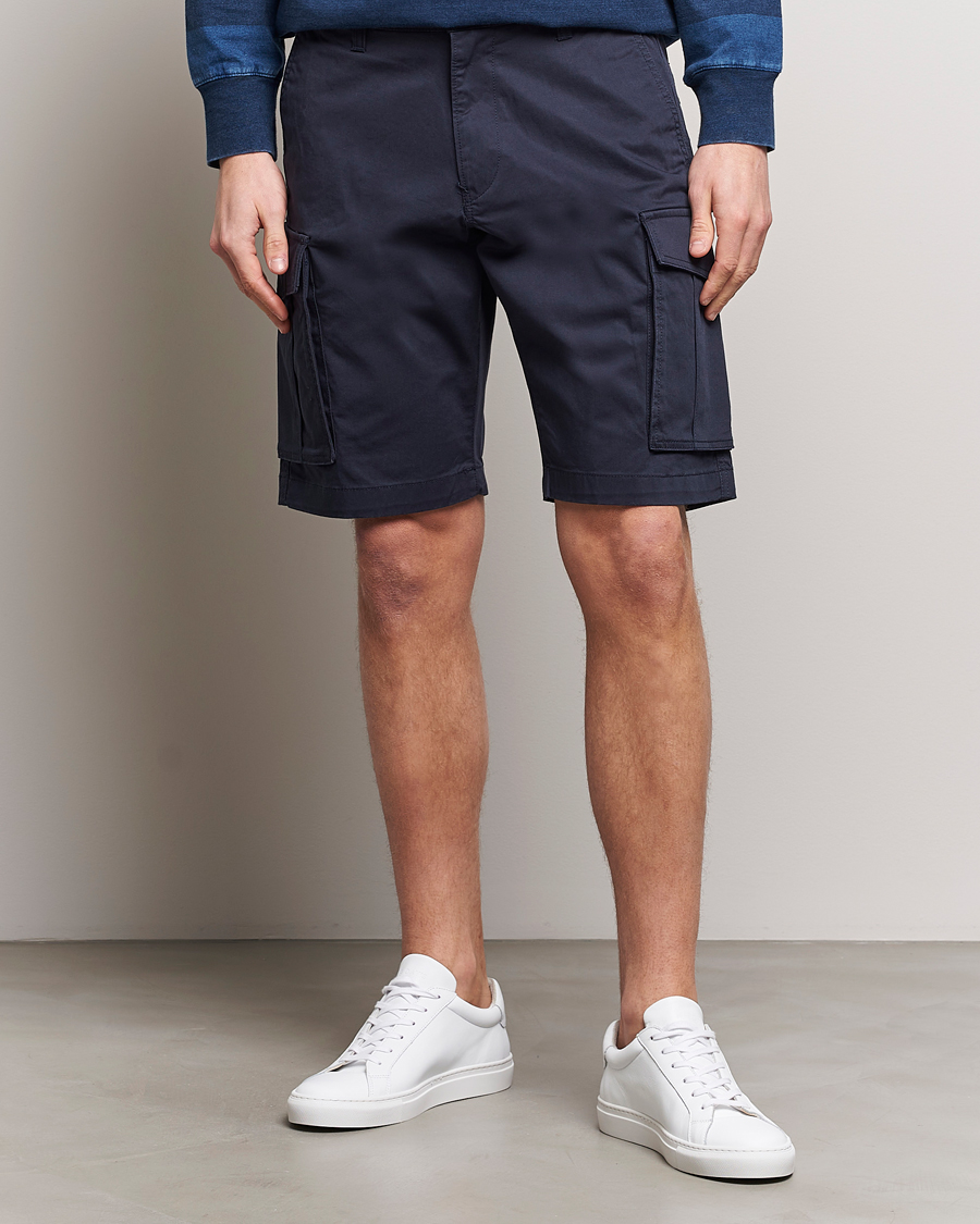 Hombres | Pantalones cortos | GANT | Relaxed Twill Cargo Shorts Marine