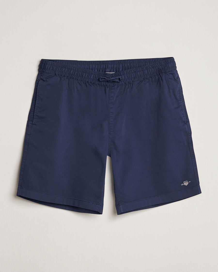 Hombres | Pantalones cortos | GANT | Drawstring Logo Shorts Marine