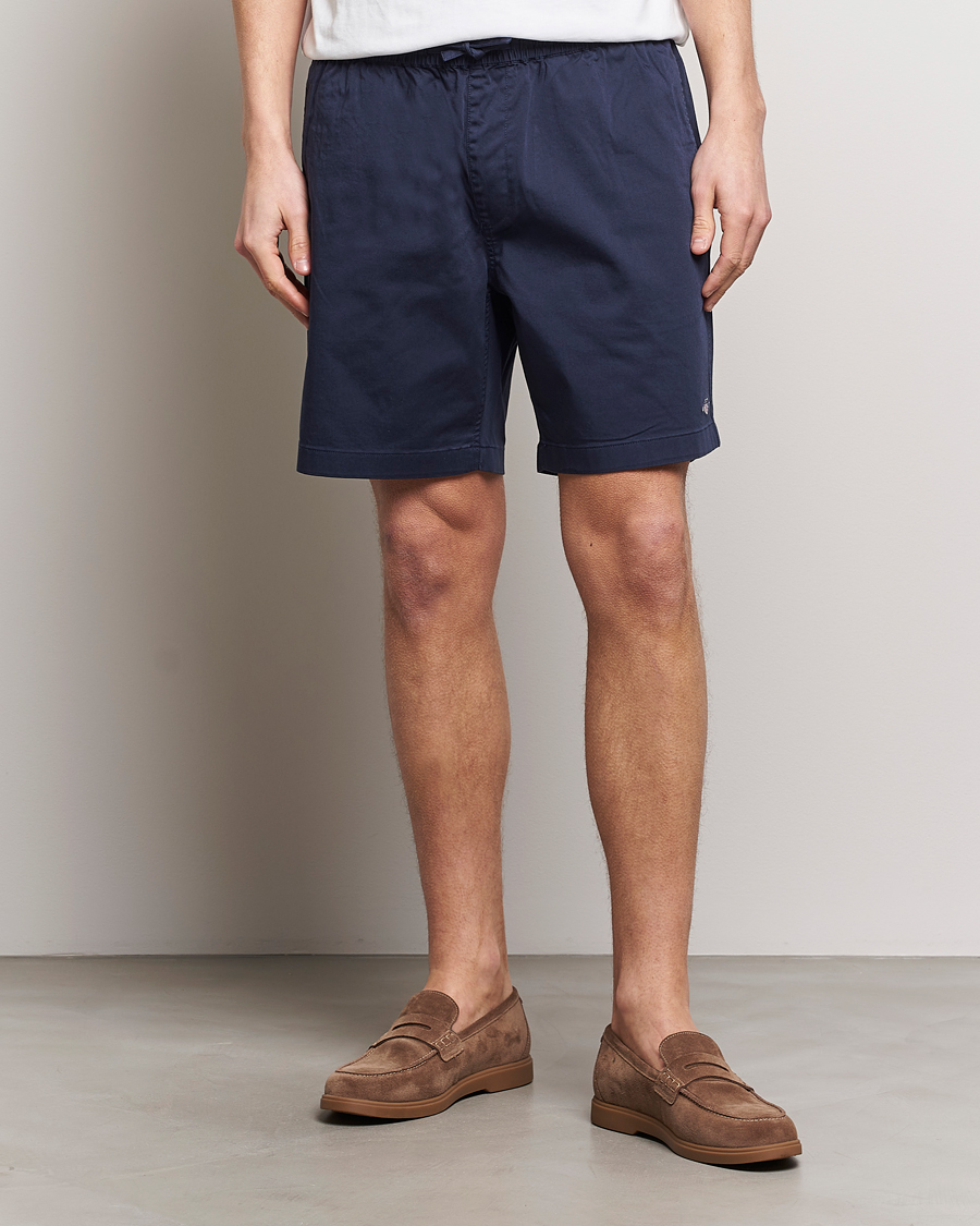 Hombres | Pantalones cortos con cordones | GANT | Drawstring Logo Shorts Marine