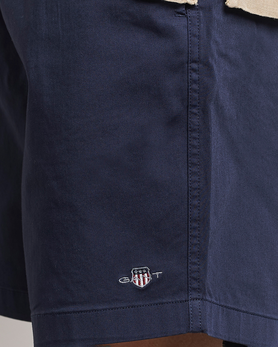 Hombres | Pantalones cortos | GANT | Drawstring Logo Shorts Marine