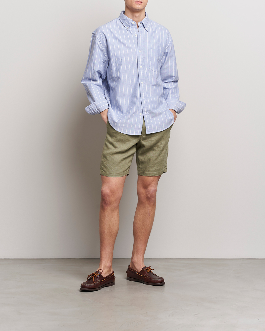 Hombres | Pantalones cortos | GANT | Relaxed Linen Drawstring Shorts Dried Clay