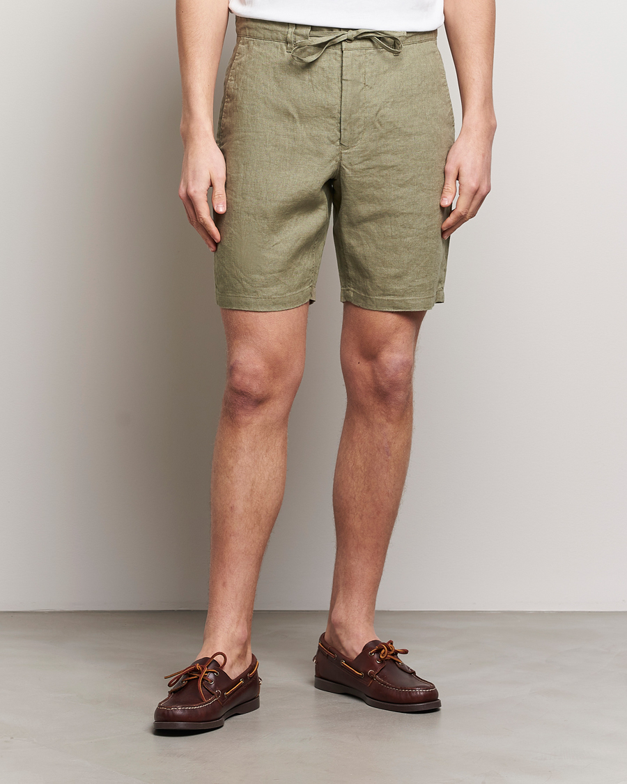 Hombres | Pantalones cortos de lino | GANT | Relaxed Linen Drawstring Shorts Dried Clay