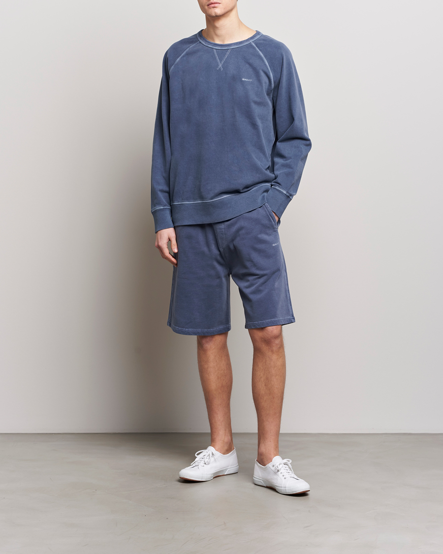 Hombres | Pantalones cortos | Gant | Sunbleached Sweatshorts Dusty Blue Sea
