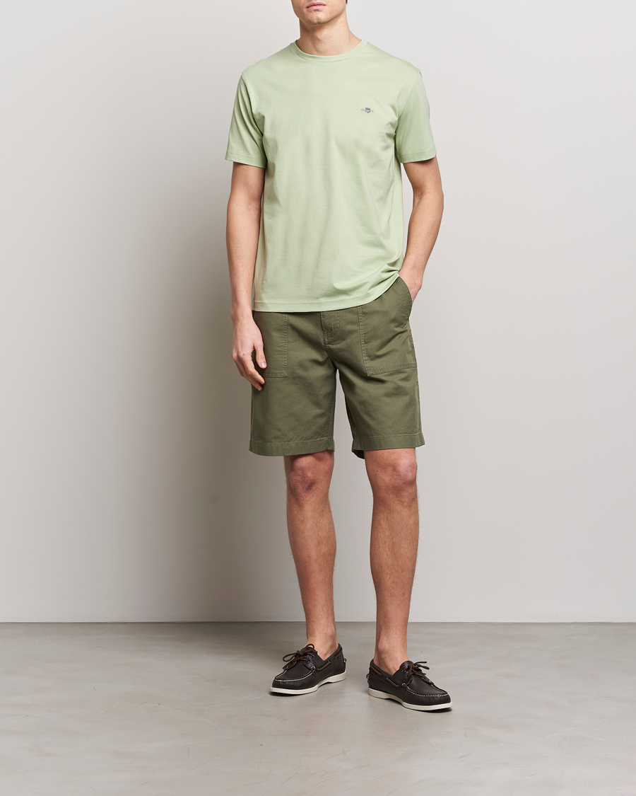 Hombres | Pantalones cortos | GANT | Cotton/Linen Shorts Four Leaf Clover