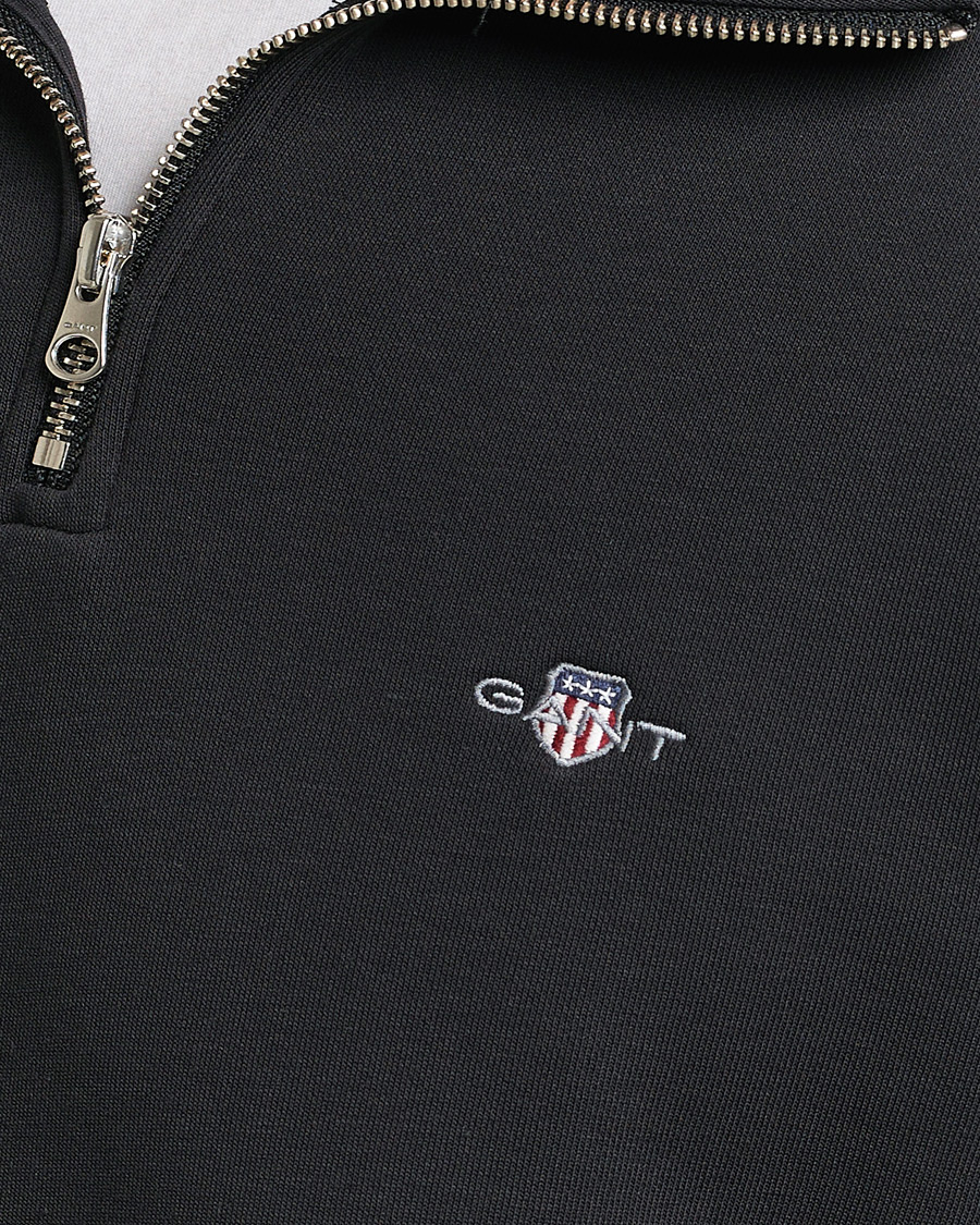 Hombres | Jerséis y prendas de punto | GANT | Original Shield Half Zip Sweater Black