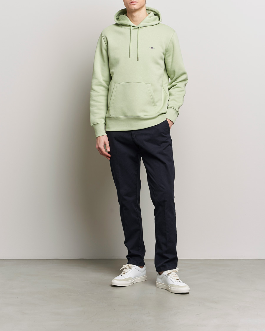 Hombres | Jerséis y prendas de punto | GANT | Original Shield Logo Hoodie Milky Matcha