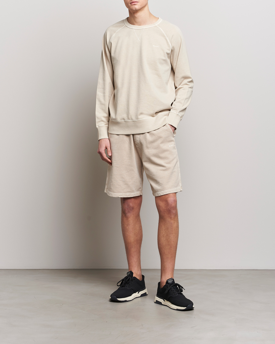 Hombres | Jerséis y prendas de punto | GANT | Sunbleached Crew Neck Sweatshirt Silky Beige