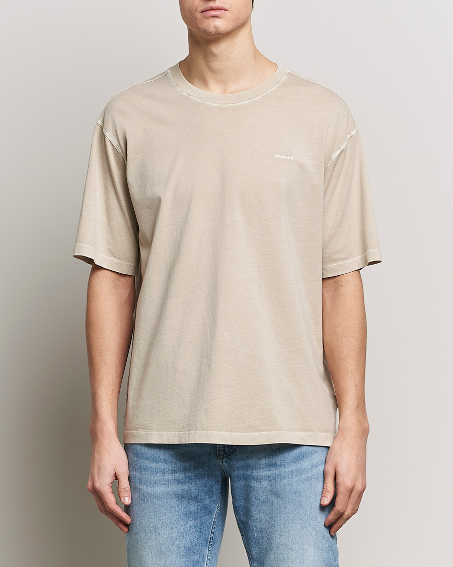 Hombres | Camisetas de manga corta | GANT | Sunbleached T-Shirt Silky Beige