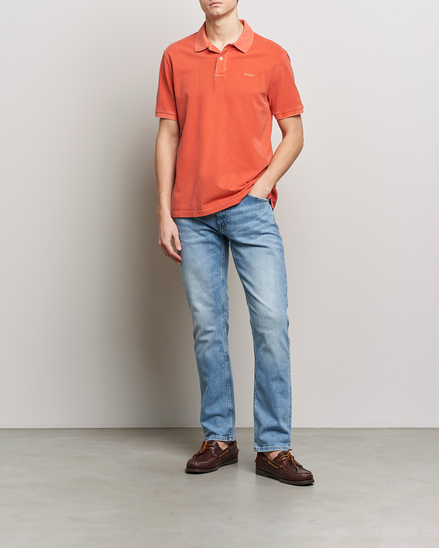 Hombres | Polos | GANT | Sunbleached Polo Burnt Orange