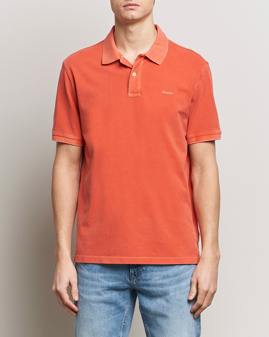 Hombres | Camisas polo de manga corta | GANT | Sunbleached Polo Burnt Orange