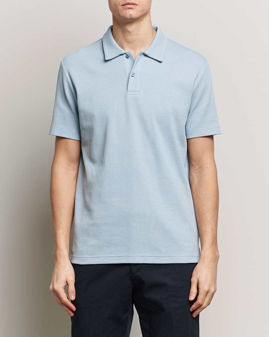 Hombres |  | GANT | Waffle Textured Polo Dove Blue