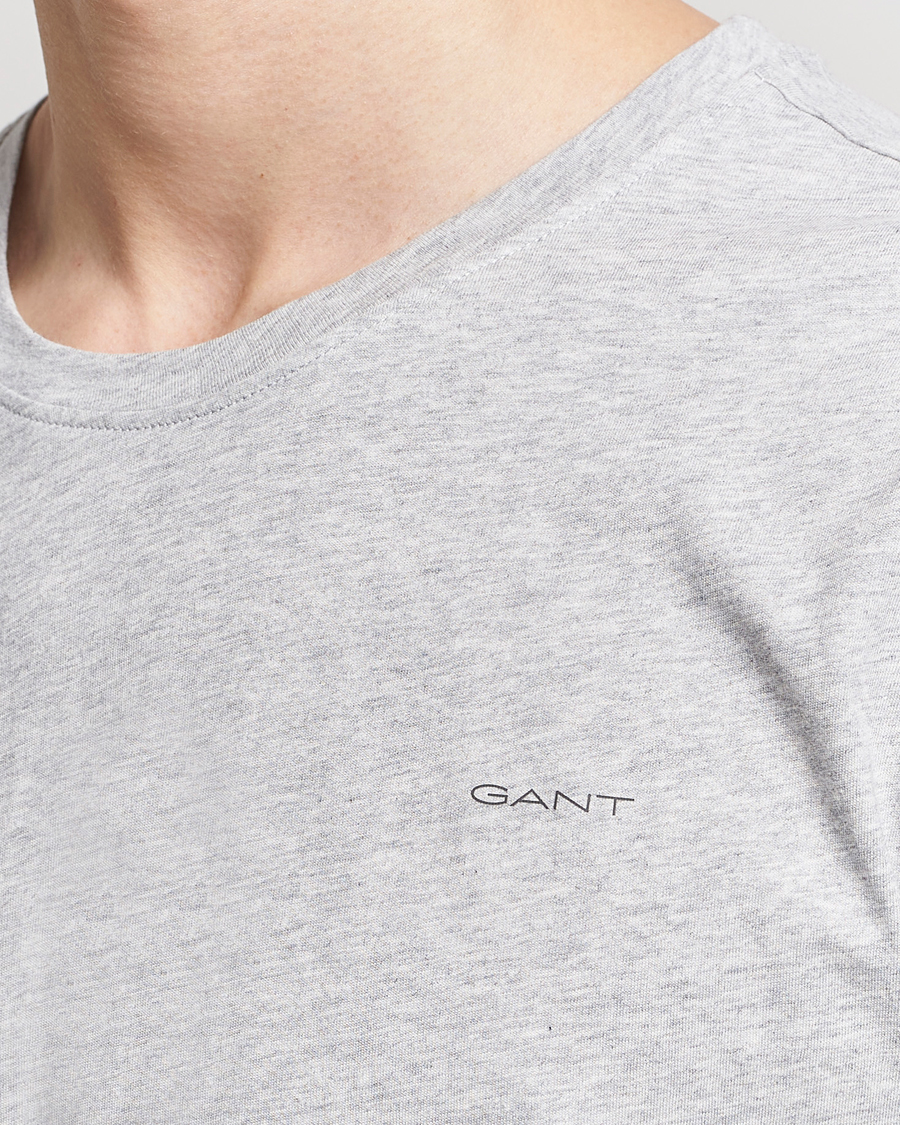 Hombres | Camisetas | GANT | 2-Pack Crew Neck T-Shirt Light Grey/Navy