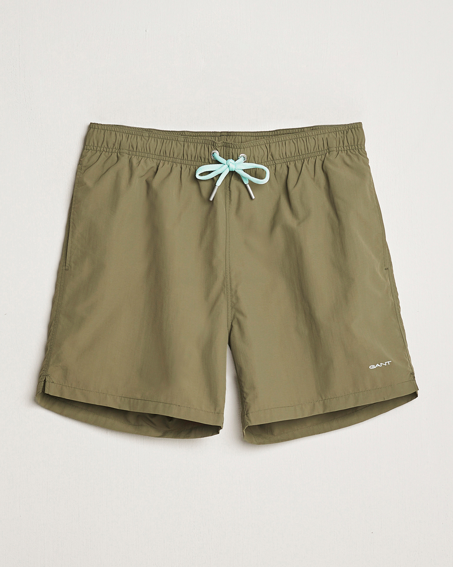 Hombres | Bañadores | Gant | Basic Swimshorts Juniper Green