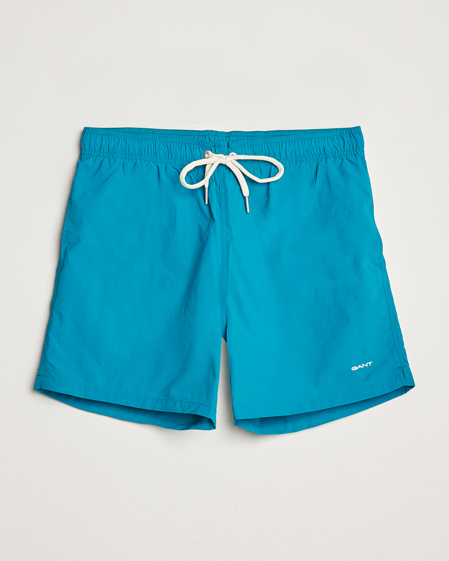 Hombres | Bañadores | Gant | Basic Swimshorts Ocean Turquoise
