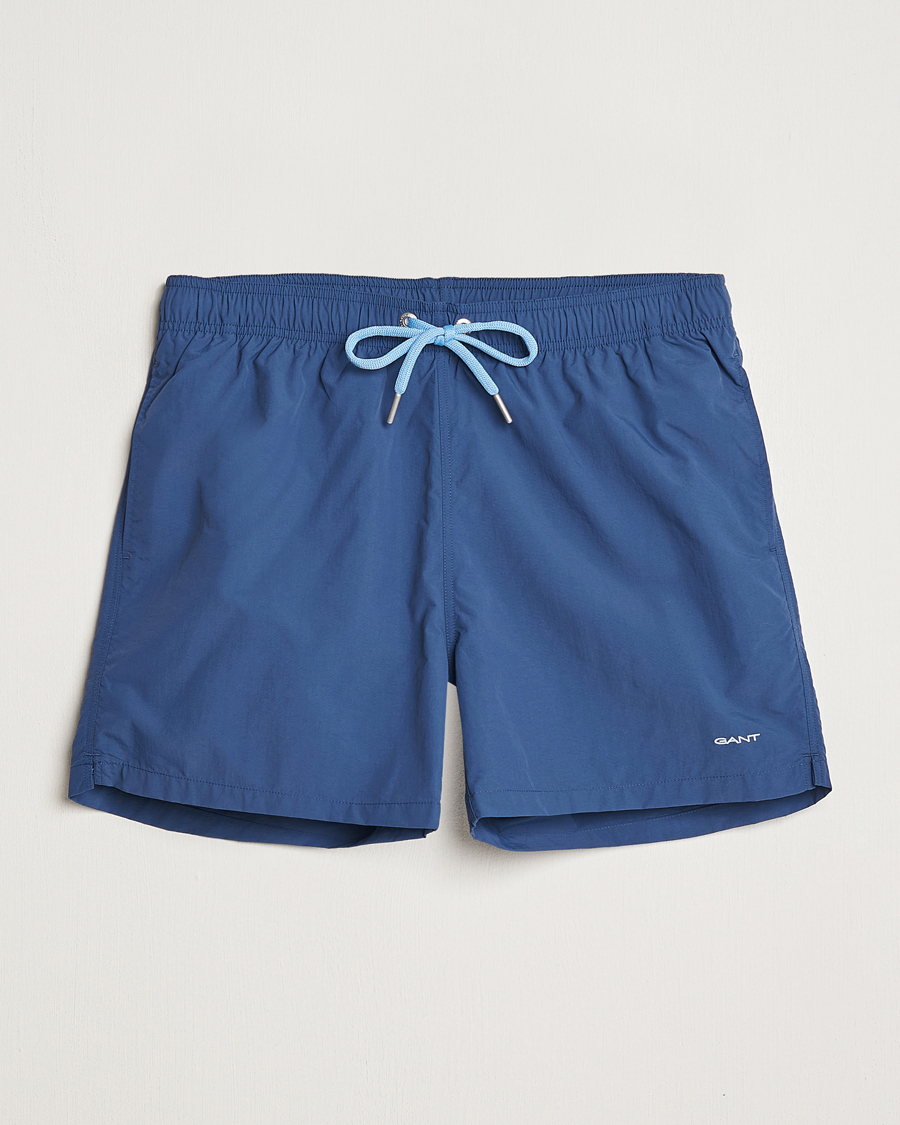 Hombres | Bañadores | Gant | Basic Swimshorts Dusty Blue Sea