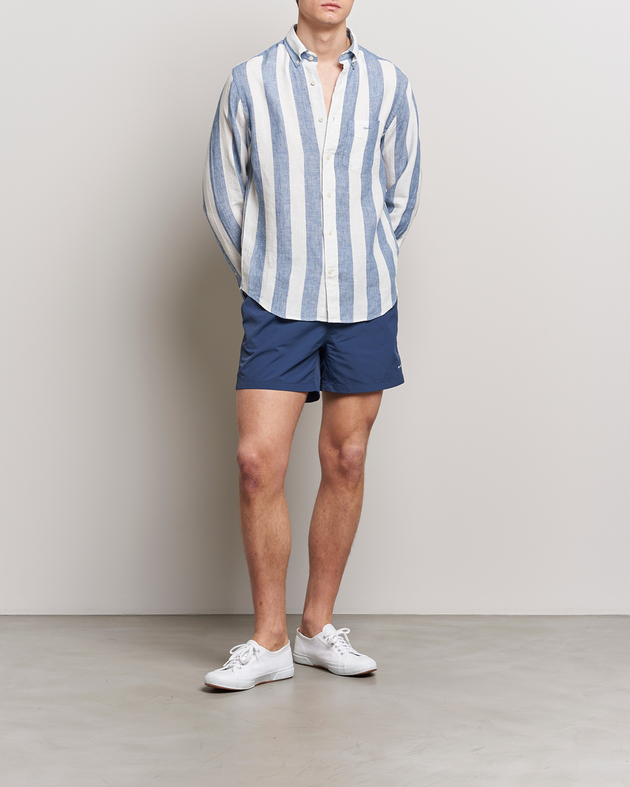 Hombres | Bañadores | Gant | Basic Swimshorts Dusty Blue Sea