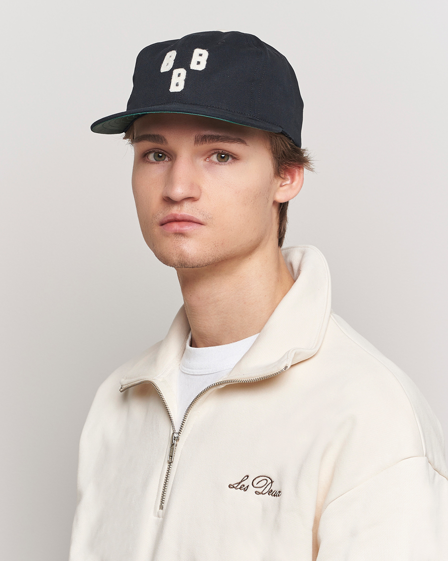 Hombres | Ebbets Field Flannels Made in USA Birmingham Black Barons Vintage Cap Black | Ebbets Field Flannels | Made in USA Birmingham Black Barons Vintage Cap Black