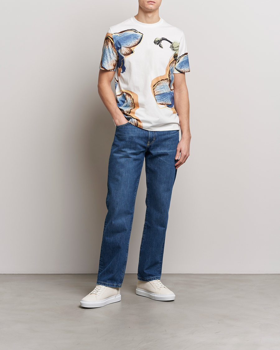 Hombres | Camisetas | Paul Smith | Organic Cotton Printed Orchid T-Shirt White