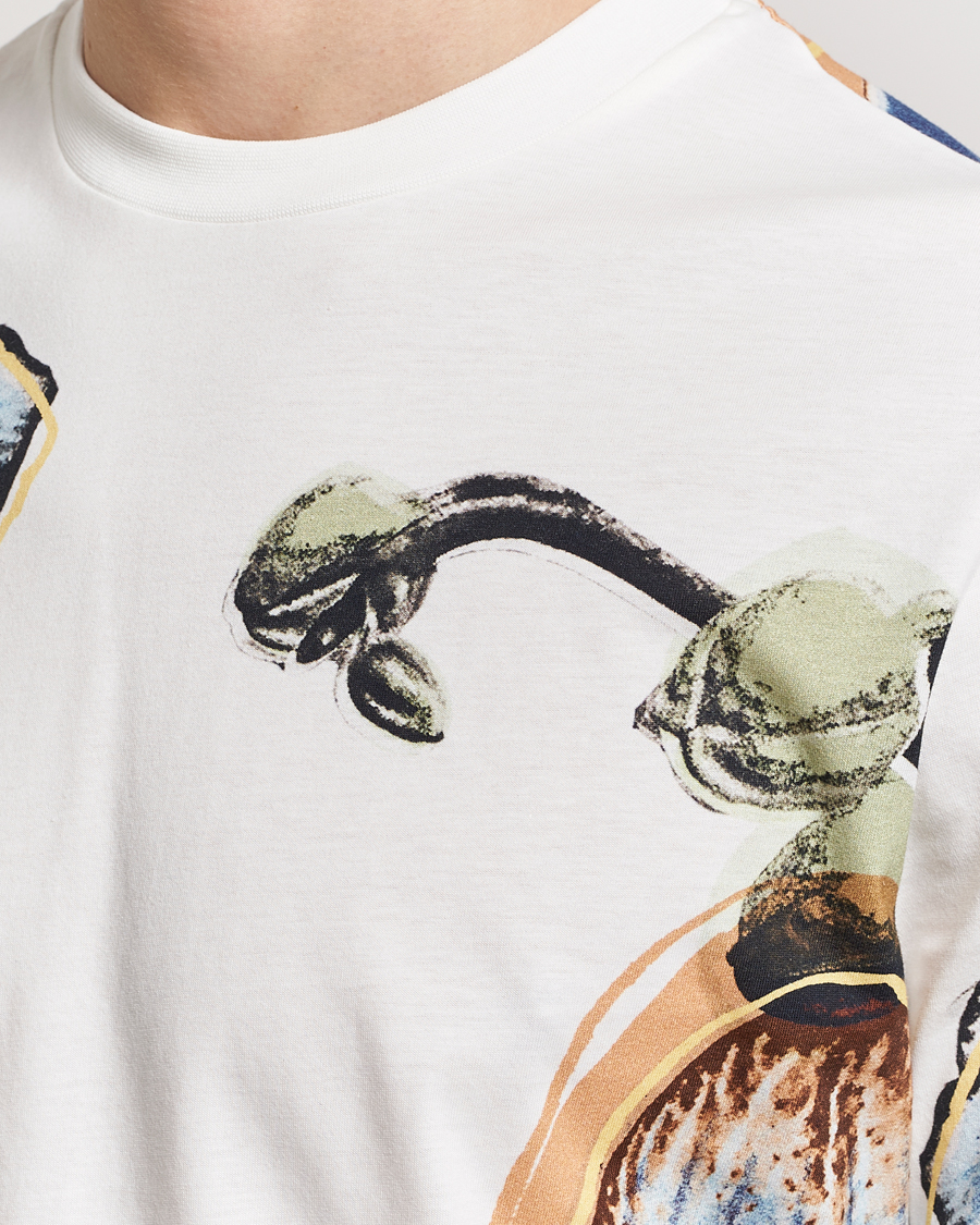 Hombres | Camisetas | Paul Smith | Organic Cotton Printed Orchid T-Shirt White