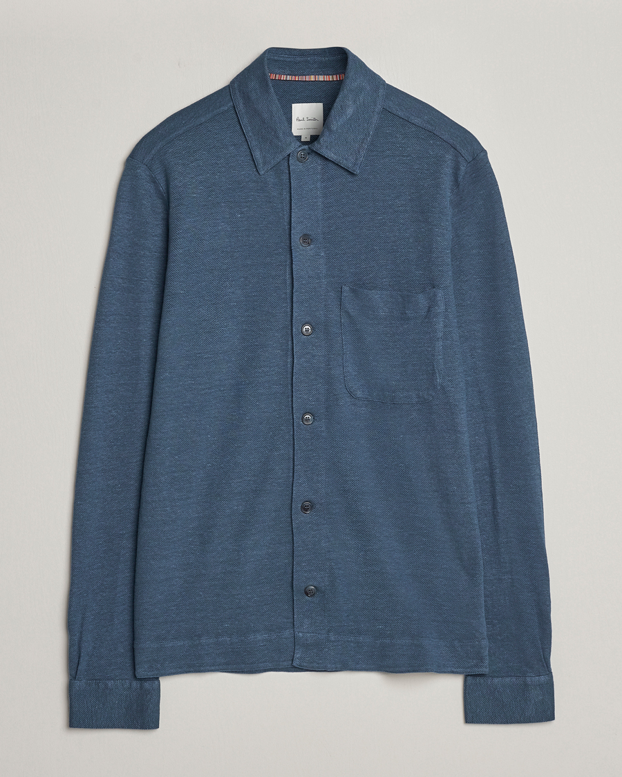 Hombres | Camisas | Paul Smith | Linen Jersey Shirt Blue
