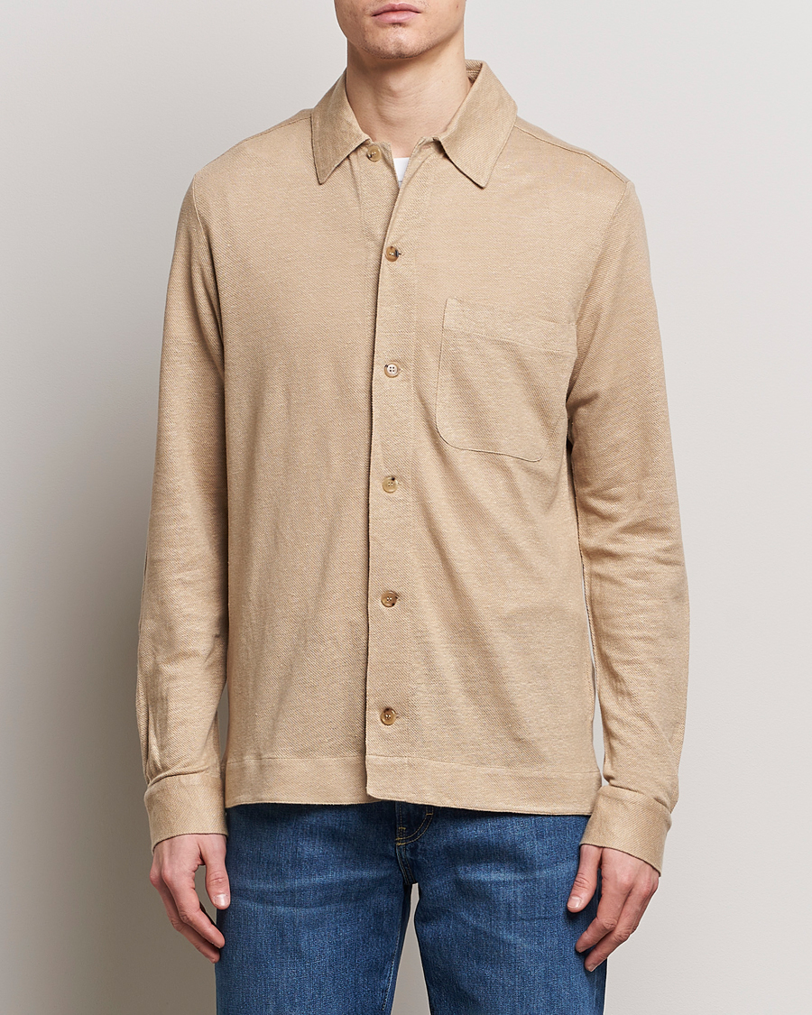 Hombres | Camisas | Paul Smith | Linen Jersey Shirt Beige