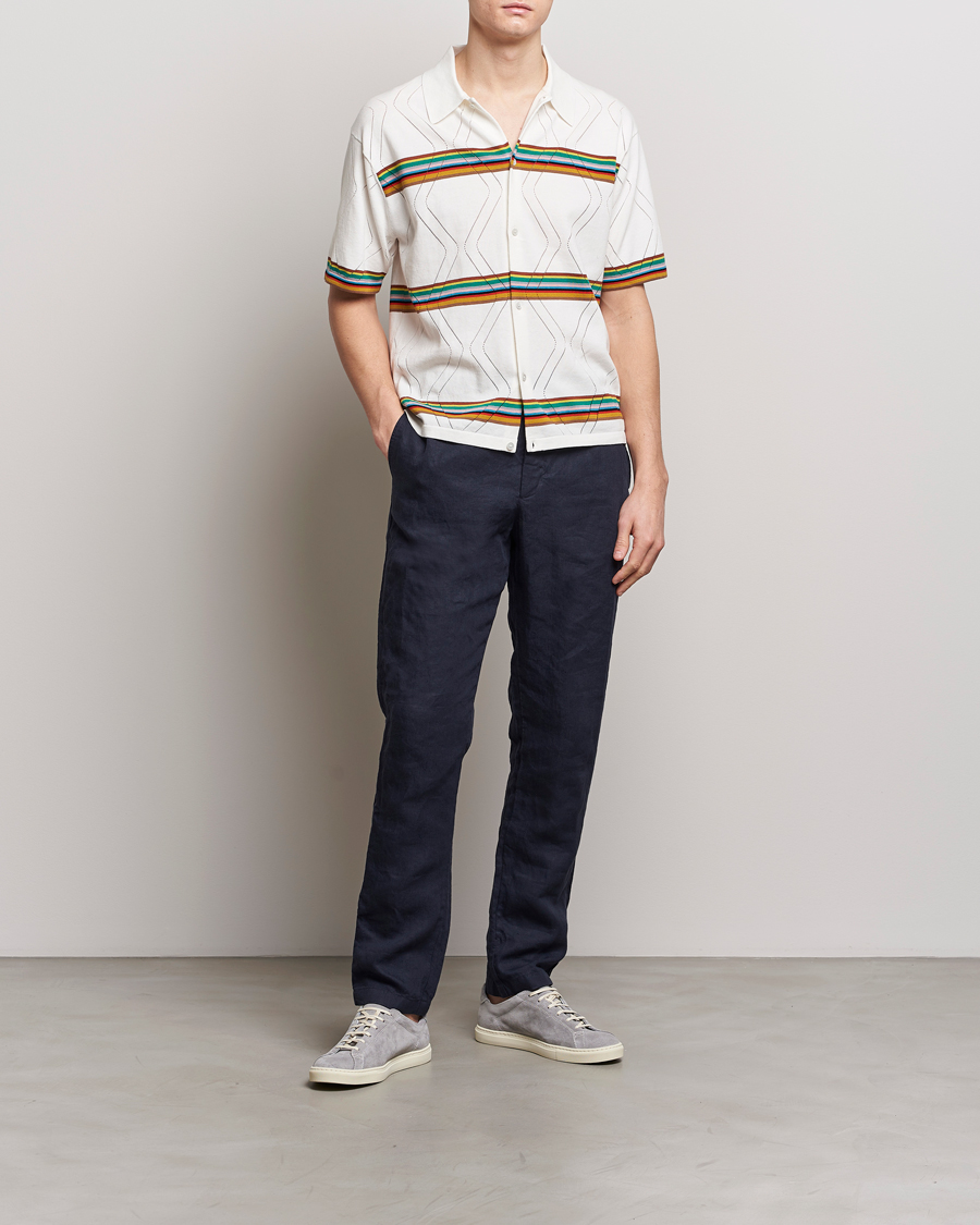 Hombres | Camisas | Paul Smith | Cotton Knitted Short Sleeve Shirt White