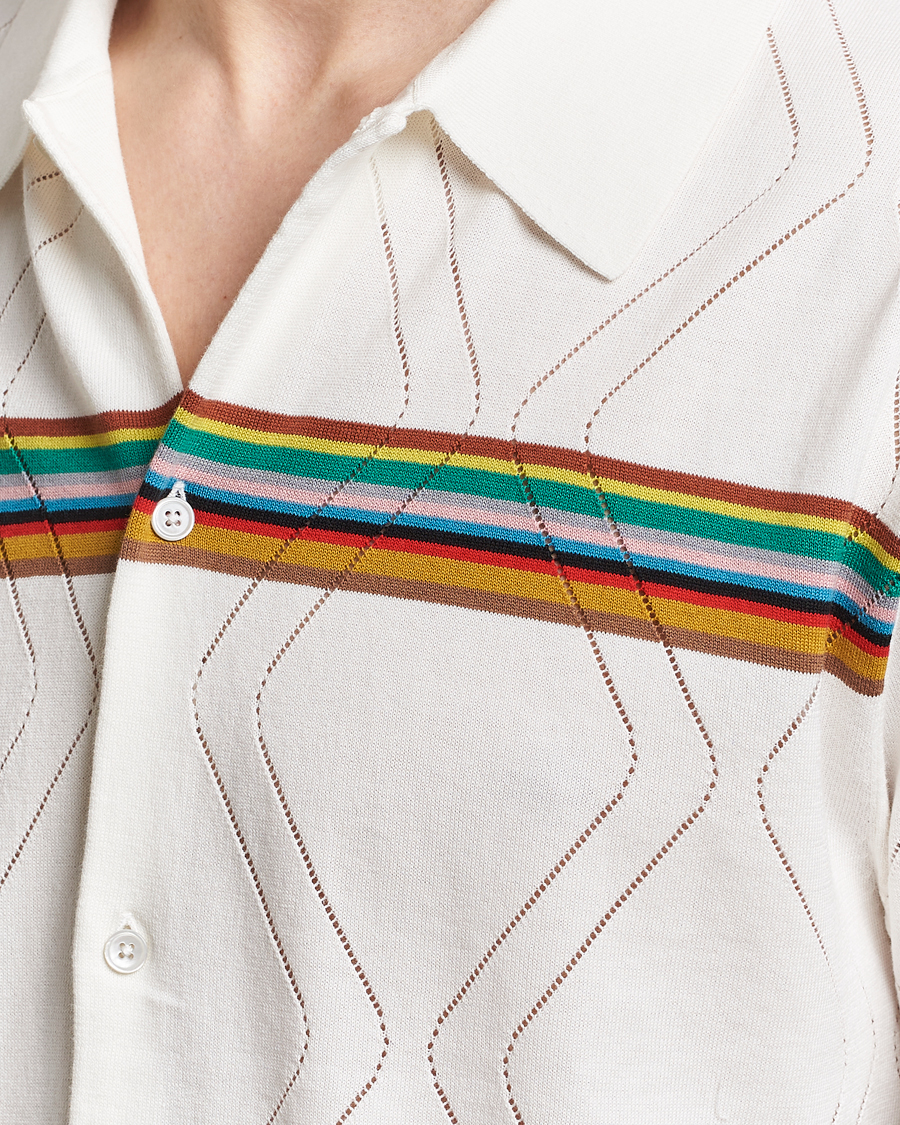 Hombres | Camisas | Paul Smith | Cotton Knitted Short Sleeve Shirt White