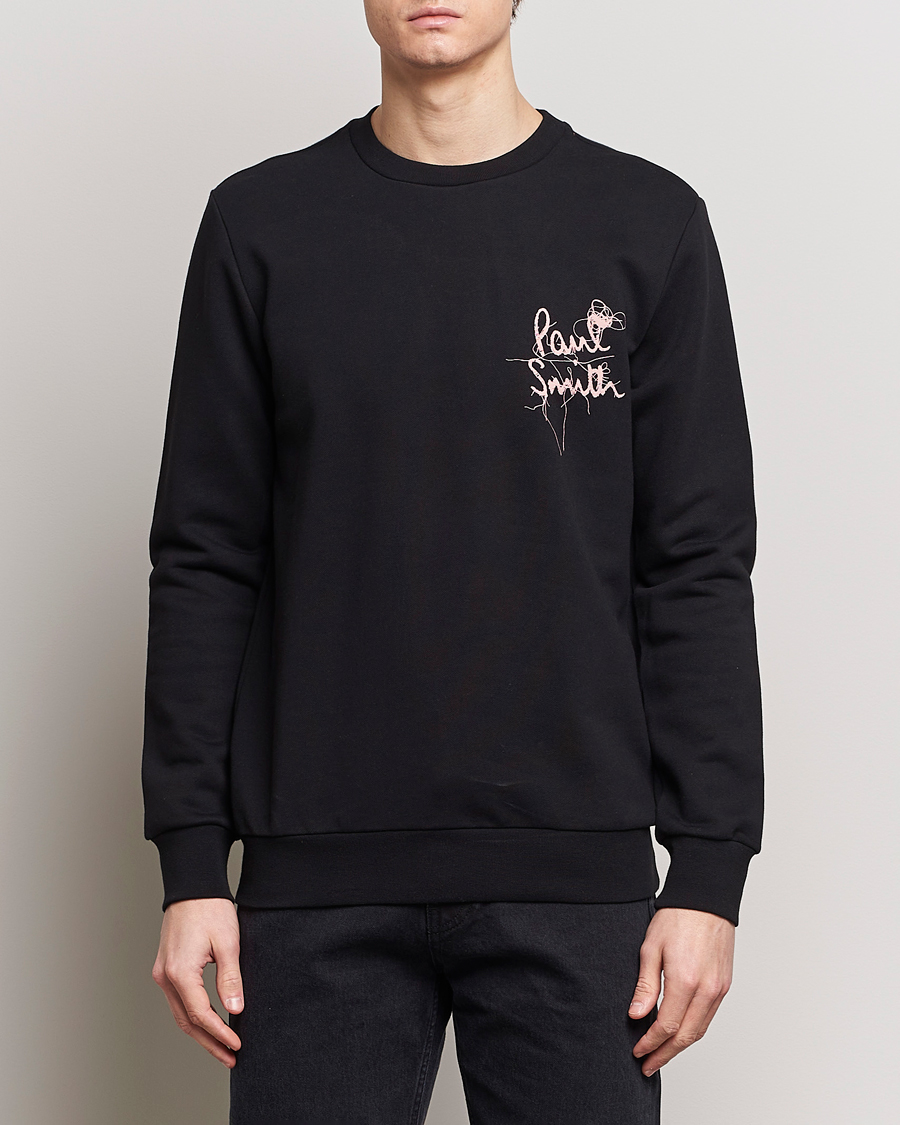 Hombres | Rebajas ropa | Paul Smith | Logo Printed Crew Neck Sweatshirt Black