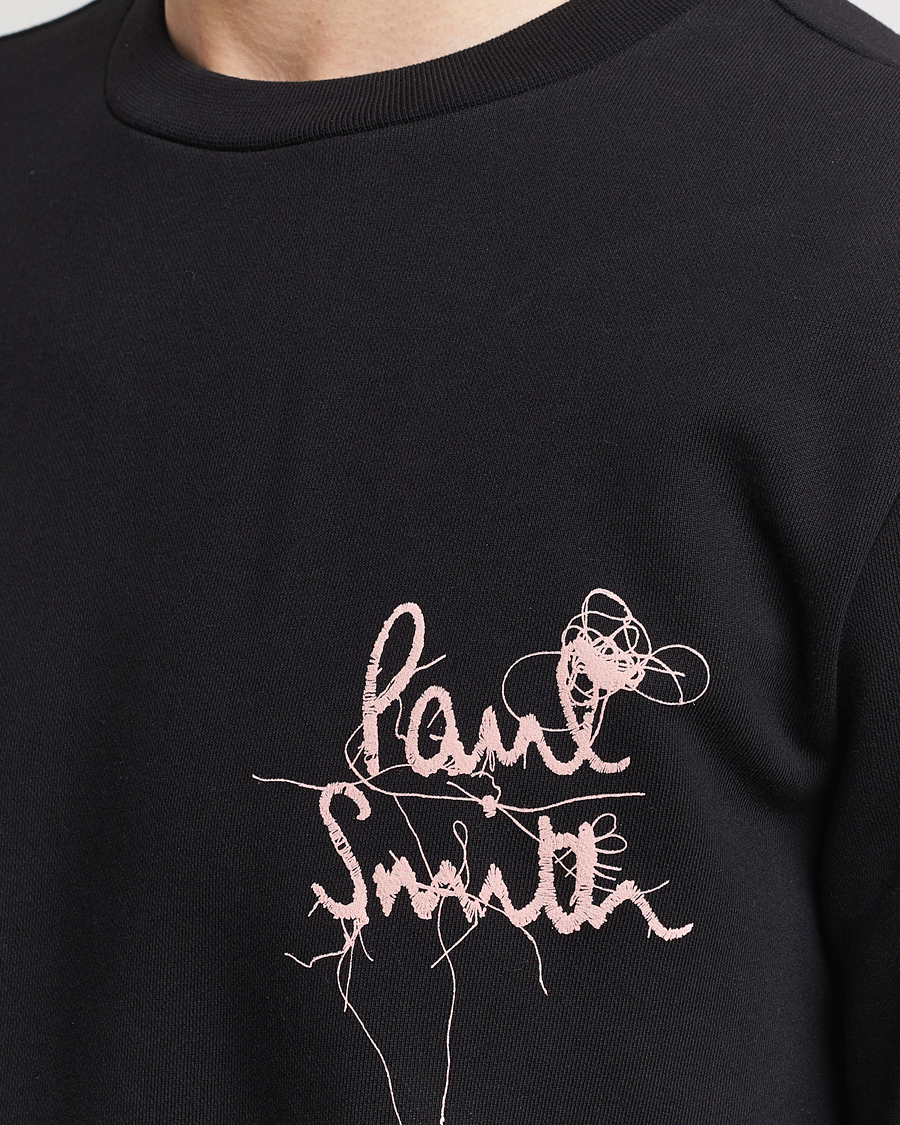 Hombres | Jerséis y prendas de punto | Paul Smith | Logo Printed Crew Neck Sweatshirt Black