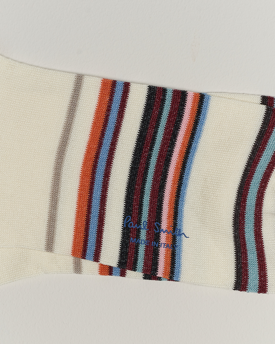 Hombres | Calcetines | Paul Smith | Flavio Signature Stripe Socks White