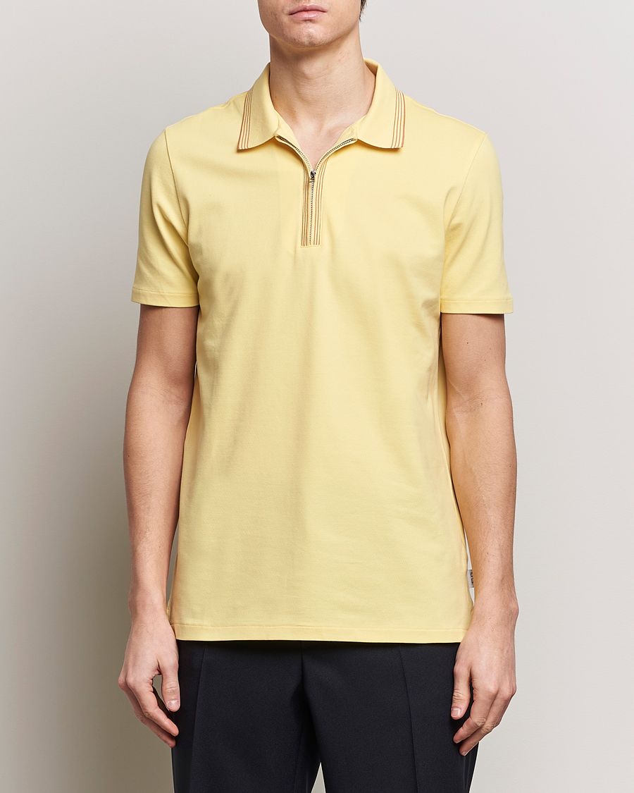 Hombres | Ropa | PS Paul Smith | Regular Fit Half Zip Polo Yellow