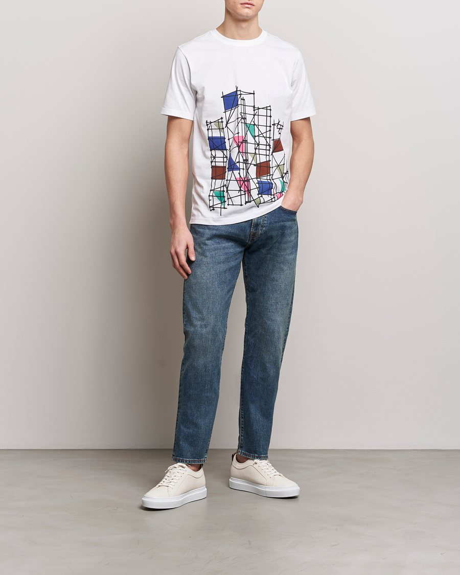 Hombres | Camisetas | PS Paul Smith | Organic Cotton Scaffold Crew Neck T-Shirt White