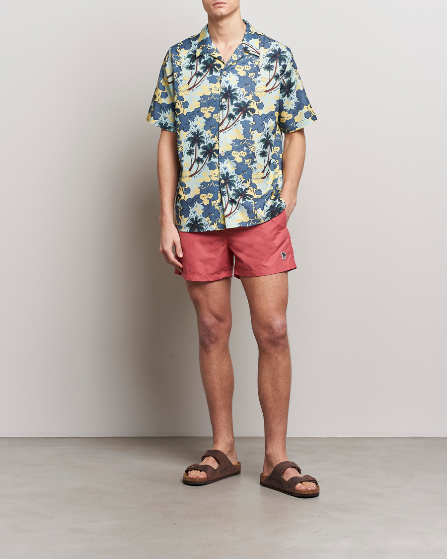 Hombres | Camisas | PS Paul Smith | Prined Flower Resort Short Sleeve Shirt Blue