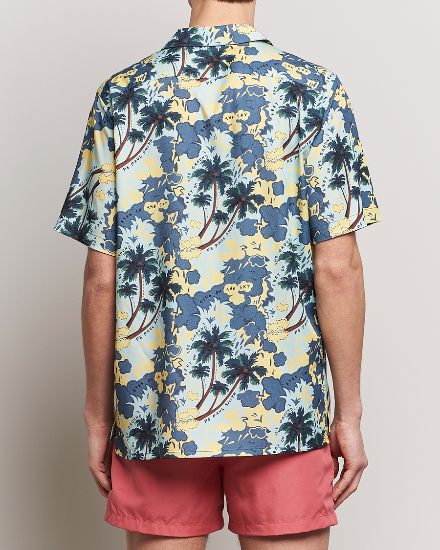 Hombres | Camisas | PS Paul Smith | Prined Flower Resort Short Sleeve Shirt Blue