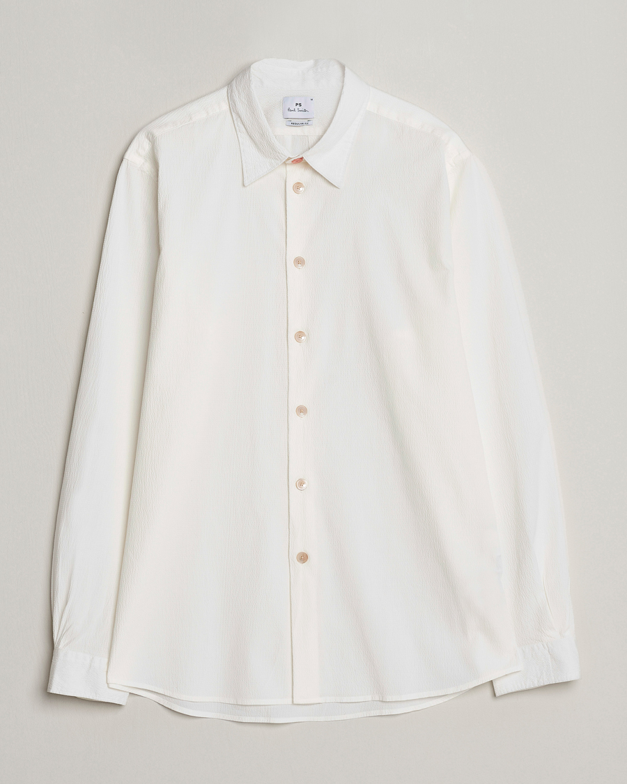 Hombres | Camisas | PS Paul Smith | Regular Fit Seersucker Shirt White